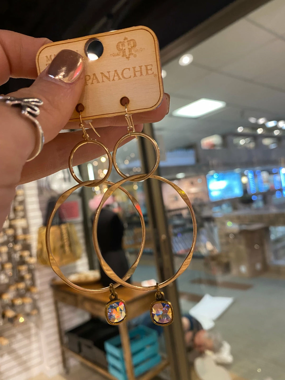 The Pink Leopard Pink Panache - The YAYA Earrings - Large Gold 1 The Pink Leopard Pink Panache - The YAYA Earrings - Large Gold