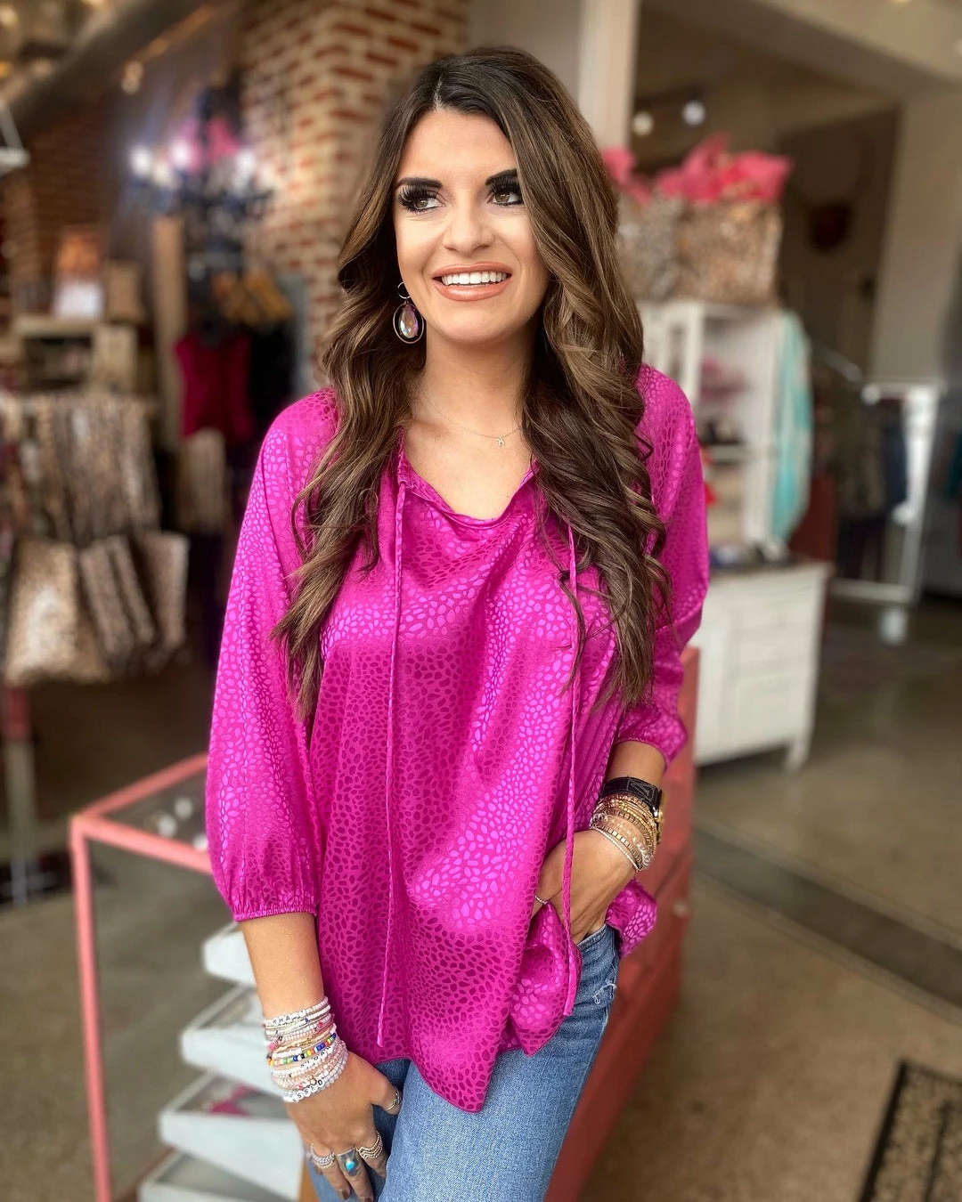 The Pink Leopard New Arrivals Leopard Top - Fuchsia 1 The Pink Leopard New Arrivals Leopard Top - Fuchsia