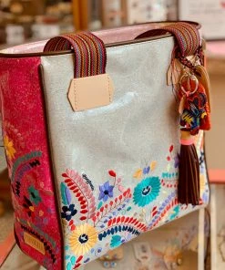 The Pink Leopard New Arrivals CONSUELA- The Glitzy Embroidery Tote