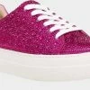The Pink Leopard BETSY JOHNSON - Fuchsia Rhinestone Sneakers