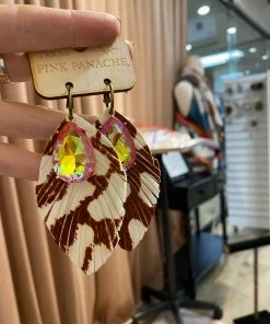 The Pink Leopard New Arrivals Pink Panache - The Amanda Feather Earrings