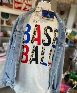 The Pink Leopard New Arrivals BASEBALL - Leopard TEE