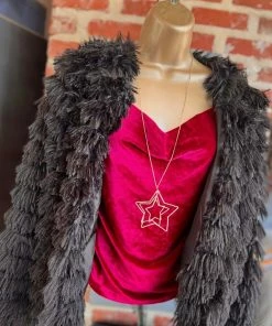 The Pink Leopard Glam Fur Jacket -black New Arrivals