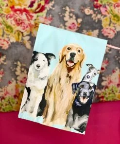 The Pink Leopard Doggy Tea Towel