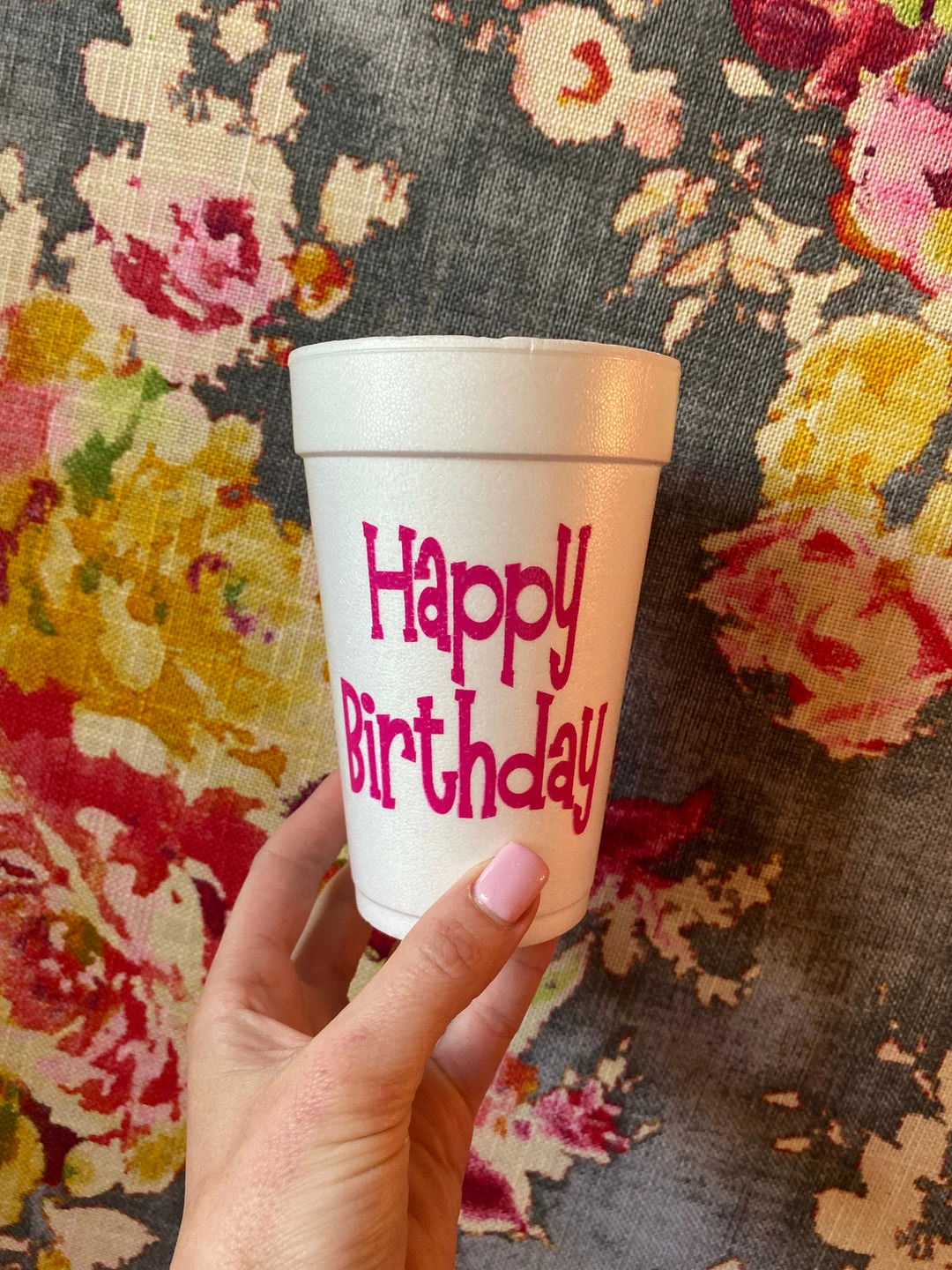 The Pink Leopard New Arrivals Happy Birthday Cups - Styrofoam Sleeve Of 10 1 The Pink Leopard New Arrivals Happy Birthday Cups - Styrofoam Sleeve Of 10