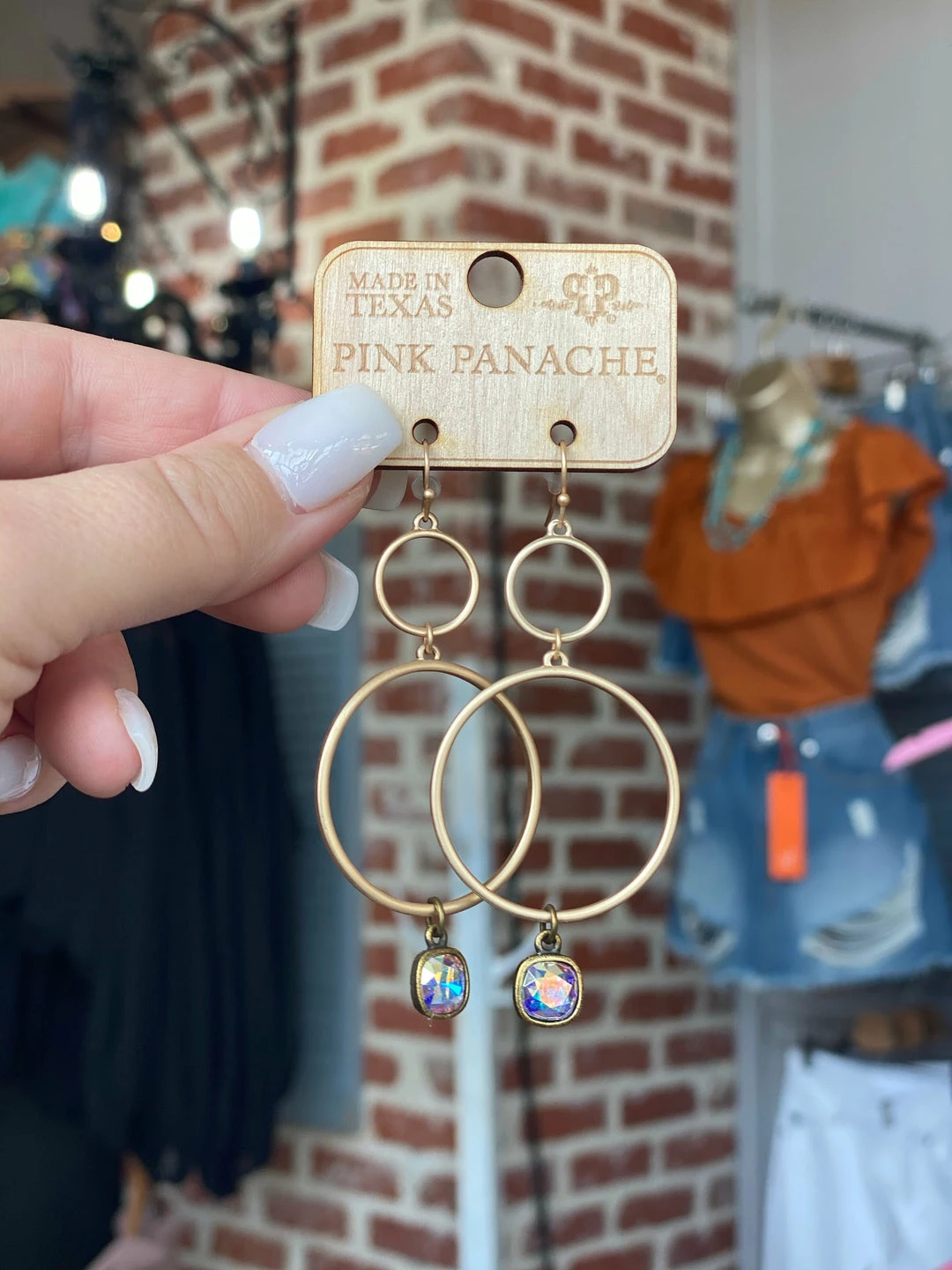 The Pink Leopard New Arrivals Pink Panache - The YAYA Earrings - Small Gold 1 The Pink Leopard New Arrivals Pink Panache - The YAYA Earrings - Small Gold