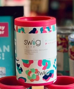 The Pink Leopard 12 Oz Koozie - SWIG New Arrivals