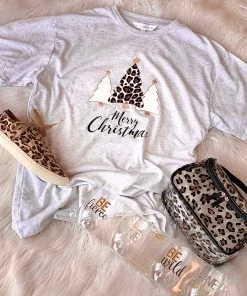 The Pink Leopard New Arrivals Clear Leopard Cosmetic Bag