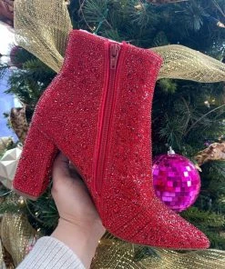 The Pink Leopard New Arrivals BETSY JOHNSON GLAM BOOTS RED