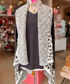 The Pink Leopard New Arrivals Cozy Leopard Vest - ONE SIZE