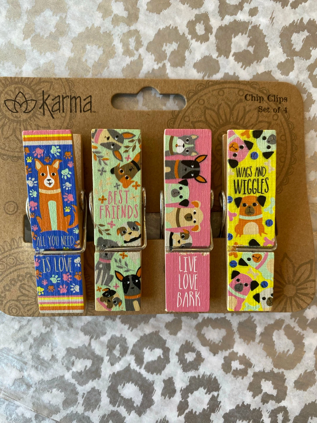 The Pink Leopard Set Of 4 Chip Clips - Doggie New Arrivals 1 The Pink Leopard Set Of 4 Chip Clips - Doggie New Arrivals