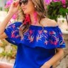 The Pink Leopard Fiesta Mama - Royal Blue