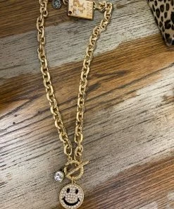 The Pink Leopard PINK PANACHE - SMILEY LOVE NECKLACE New Arrivals