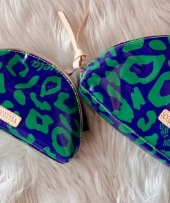 The Pink Leopard Large Consuela Cosmetic - Blue/Green Leopard New Arrivals