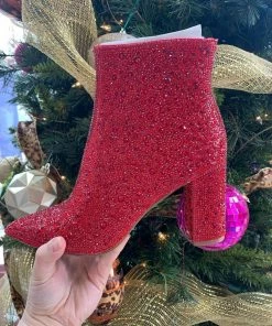 The Pink Leopard New Arrivals BETSY JOHNSON GLAM BOOTS RED