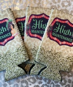 The Pink Leopard New Arrivals High Maintenance Drink Koozies