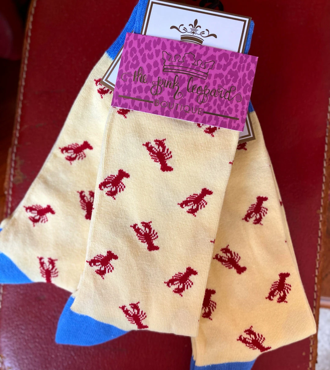 The Pink Leopard Crawfish Socks New Arrivals 1 The Pink Leopard Crawfish Socks New Arrivals
