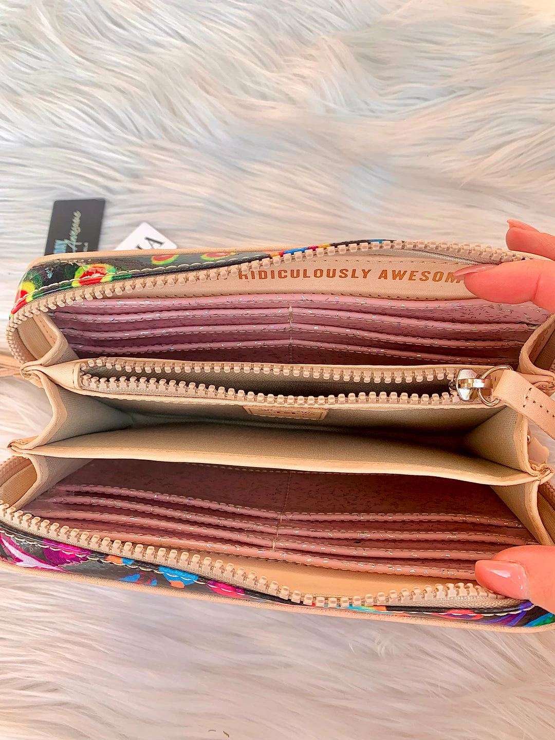 The Pink Leopard New Arrivals CONSUELA - Wristlet Wallet - Black Swirly 3 The Pink Leopard New Arrivals CONSUELA - Wristlet Wallet - Black Swirly