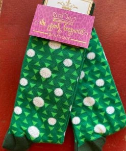 The Pink Leopard Green Golf Ball Socks