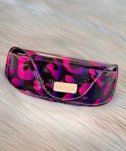 The Pink Leopard CONSUELA - Sunglass Case - PEBBLES