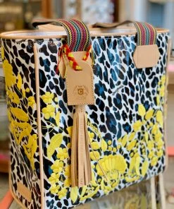 The Pink Leopard CONSUELA- Yellow Vibez Tote