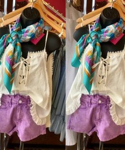 The Pink Leopard New Arrivals White Detailed Tank