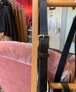 The Pink Leopard Black Hyde Belt New Arrivals