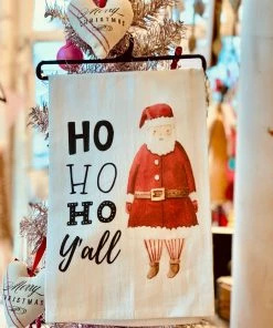 The Pink Leopard Ho Ho Ho Y’all Tea Towel