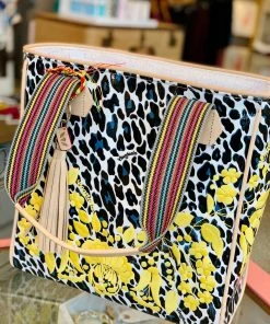 The Pink Leopard CONSUELA- Yellow Vibez Tote