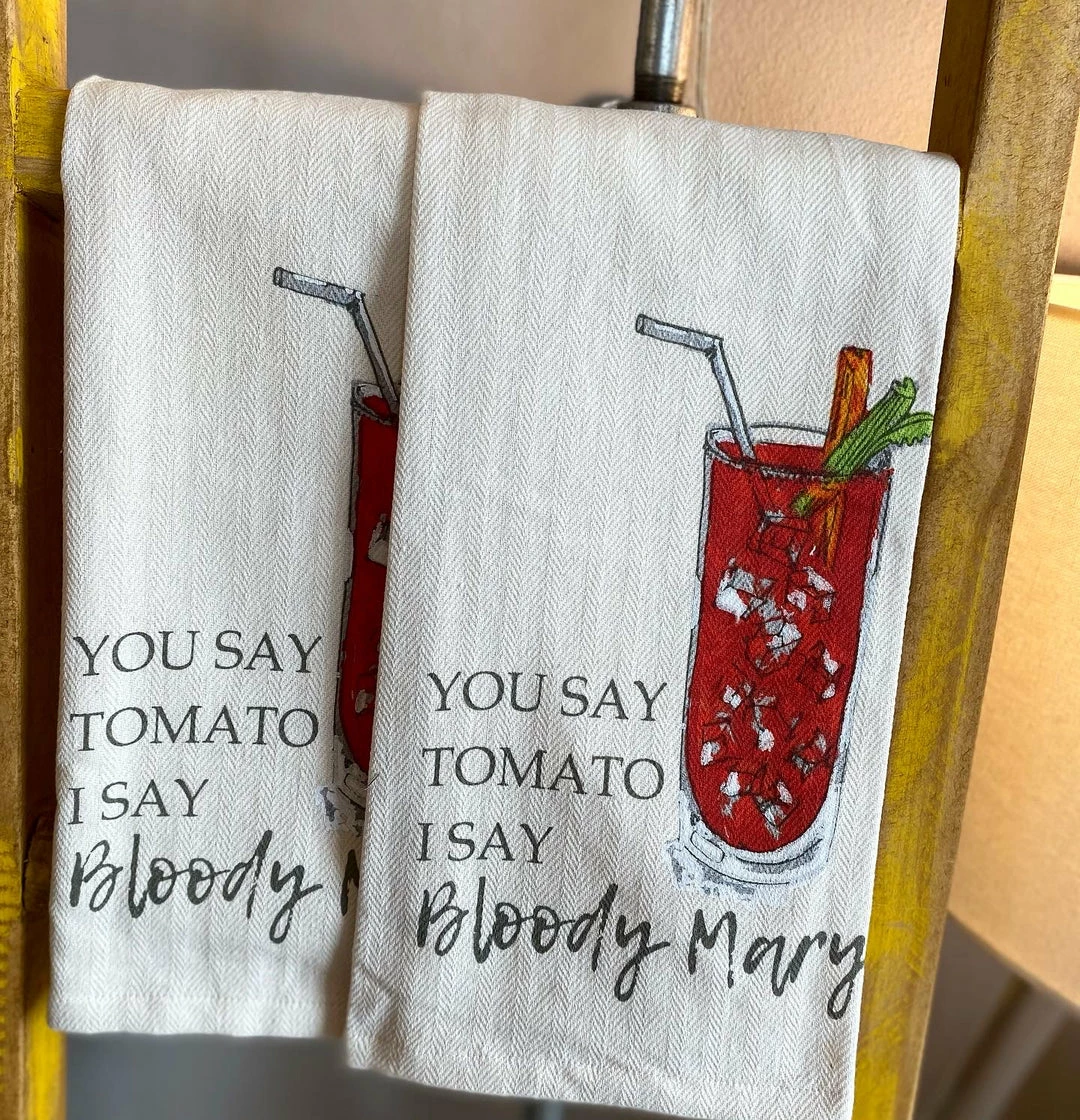The Pink Leopard Bloody Mary - Tea Towel New Arrivals 1 The Pink Leopard Bloody Mary - Tea Towel New Arrivals
