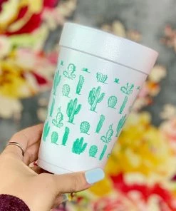 The Pink Leopard Cactus Styrofoam Cups - Sleeve Of 10 New Arrivals