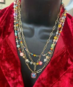 The Pink Leopard PINK PANACHE - MULTI Layering Necklace New Arrivals