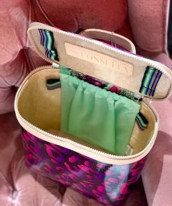 The Pink Leopard New Arrivals CONSUELA - Slim Train Case - Pebbles