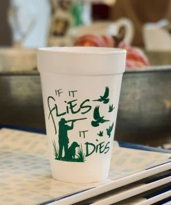 The Pink Leopard New Arrivals If It Flies, It Dies Styrofoam Cups - Sleeve Of 10