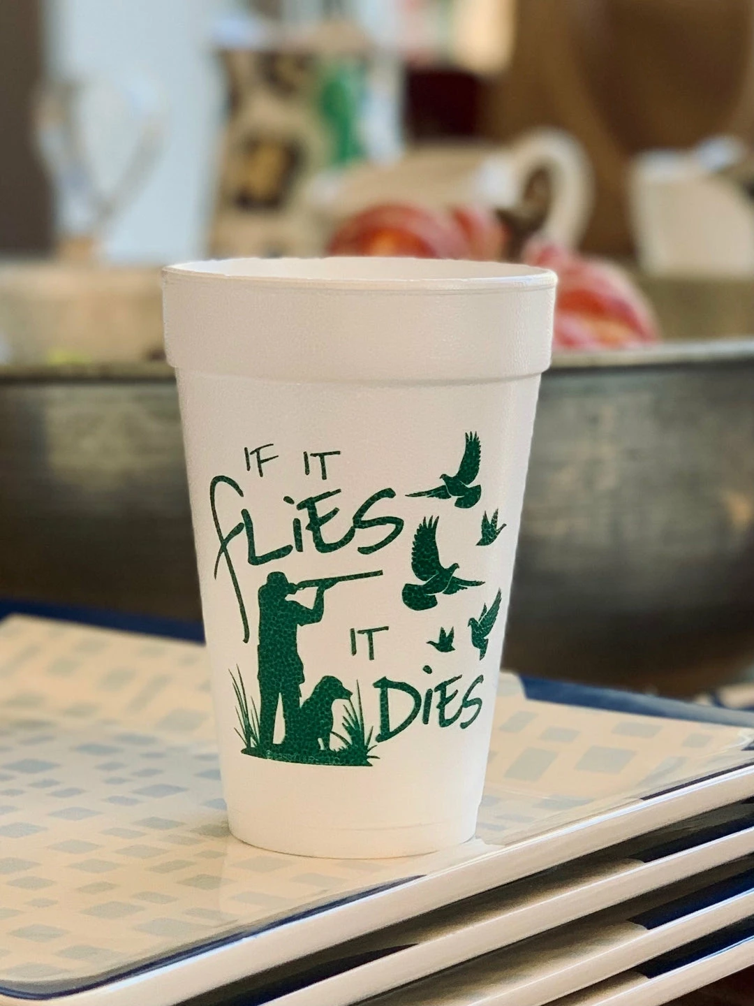 The Pink Leopard New Arrivals If It Flies, It Dies Styrofoam Cups - Sleeve Of 10 1 The Pink Leopard New Arrivals If It Flies, It Dies Styrofoam Cups - Sleeve Of 10