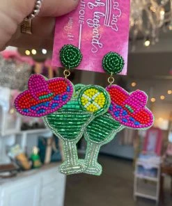 The Pink Leopard Margarita Mama Earrings New Arrivals