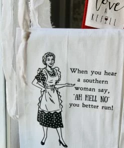 The Pink Leopard Hand Towel - Southern Woman, Ah Hell No!