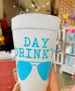 The Pink Leopard Day Drinkin’ Styrofoam Cups - Sleeve Of 10 - BLUE New Arrivals