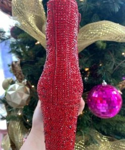 The Pink Leopard New Arrivals BETSY JOHNSON GLAM BOOTS RED