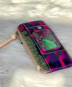 The Pink Leopard CONSUELA Card Organizer - PEBBLES