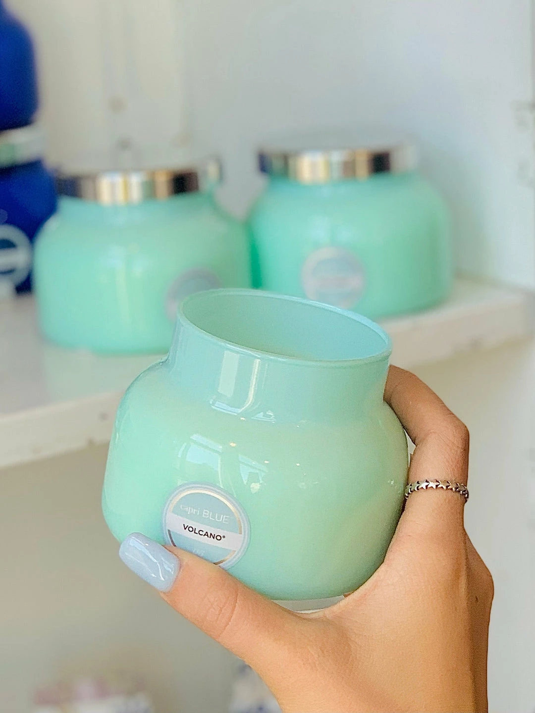 The Pink Leopard Capri Blue - Volcano 8 Oz. - Aqua 1 The Pink Leopard Capri Blue - Volcano 8 Oz. - Aqua