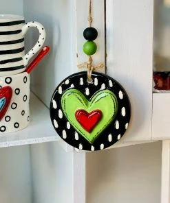 The Pink Leopard Heart Ornamets 6 The Pink Leopard Heart Ornamets