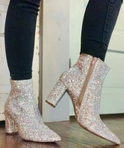 The Pink Leopard The Cady Bling Booties - Betsy Johnson