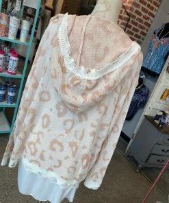 The Pink Leopard Leopard Distress Zip Up New Arrivals