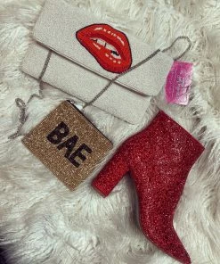 The Pink Leopard New Arrivals BETSY JOHNSON GLAM BOOTS RED