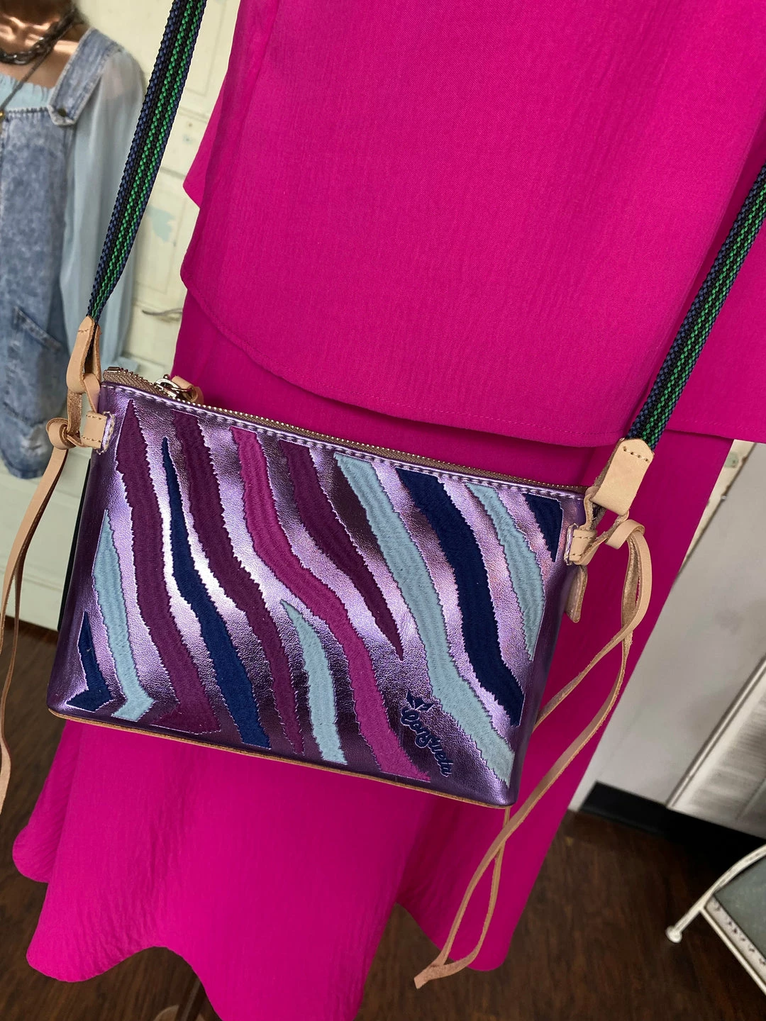 The Pink Leopard New Arrivals CONSUELA - Midtown Crossbody - Purple Rein 1 The Pink Leopard New Arrivals CONSUELA - Midtown Crossbody - Purple Rein