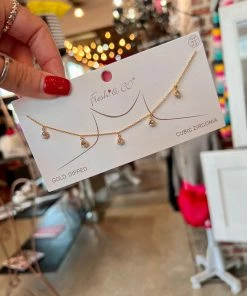 The Pink Leopard New Arrivals Gold Becca Choker