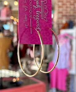 The Pink Leopard Small Gold Diva Hoops New Arrivals