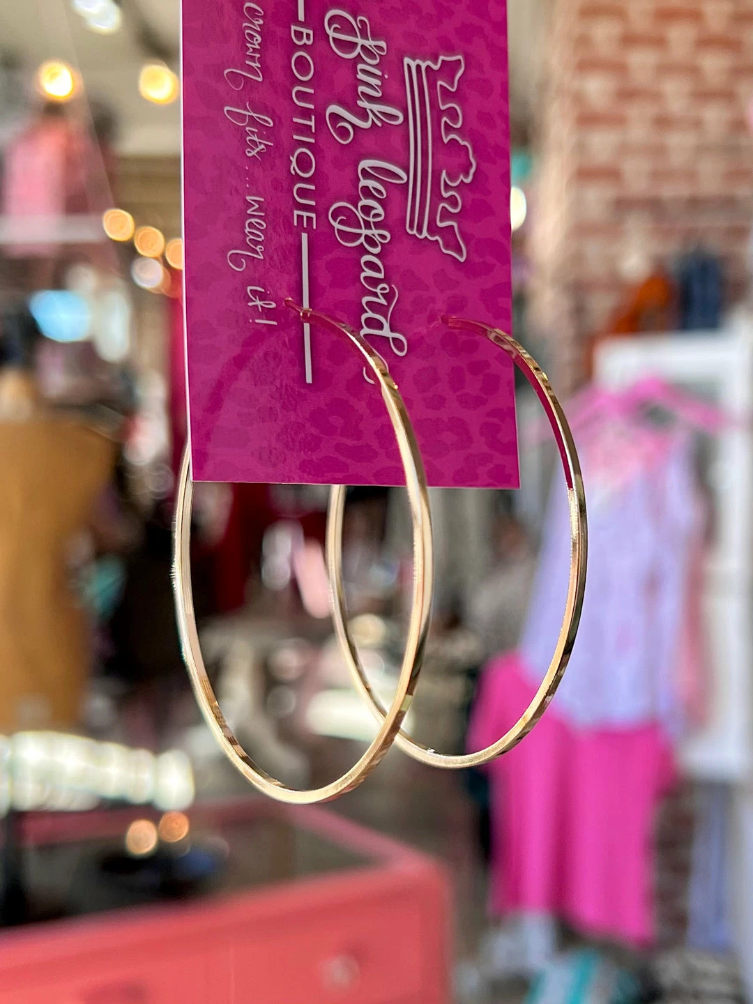 The Pink Leopard Small Gold Diva Hoops New Arrivals 2 The Pink Leopard Small Gold Diva Hoops New Arrivals