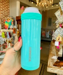 The Pink Leopard Turquoise Corkcicle Slim Arctican Koozie New Arrivals